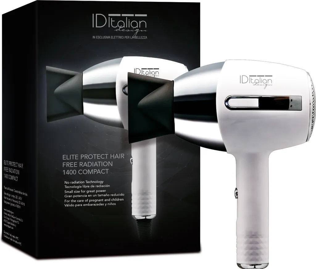 Sèche-cheveux Id Italian Elite Protec White idéal pour cheveux épais