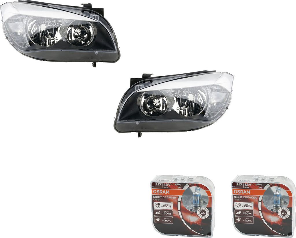Johns, Scheinwerfer Osram Night Breaker Laser passend für BMW X1 E84 07/12- Set L R 63117290233 7290233 63117290234 7290234