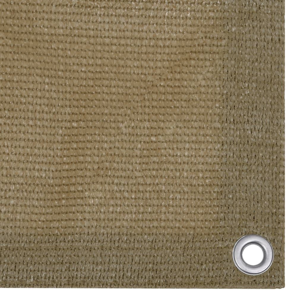 Parawan balkonowy Taupe 75x600 cm HDPE Zdjęcie produktu 