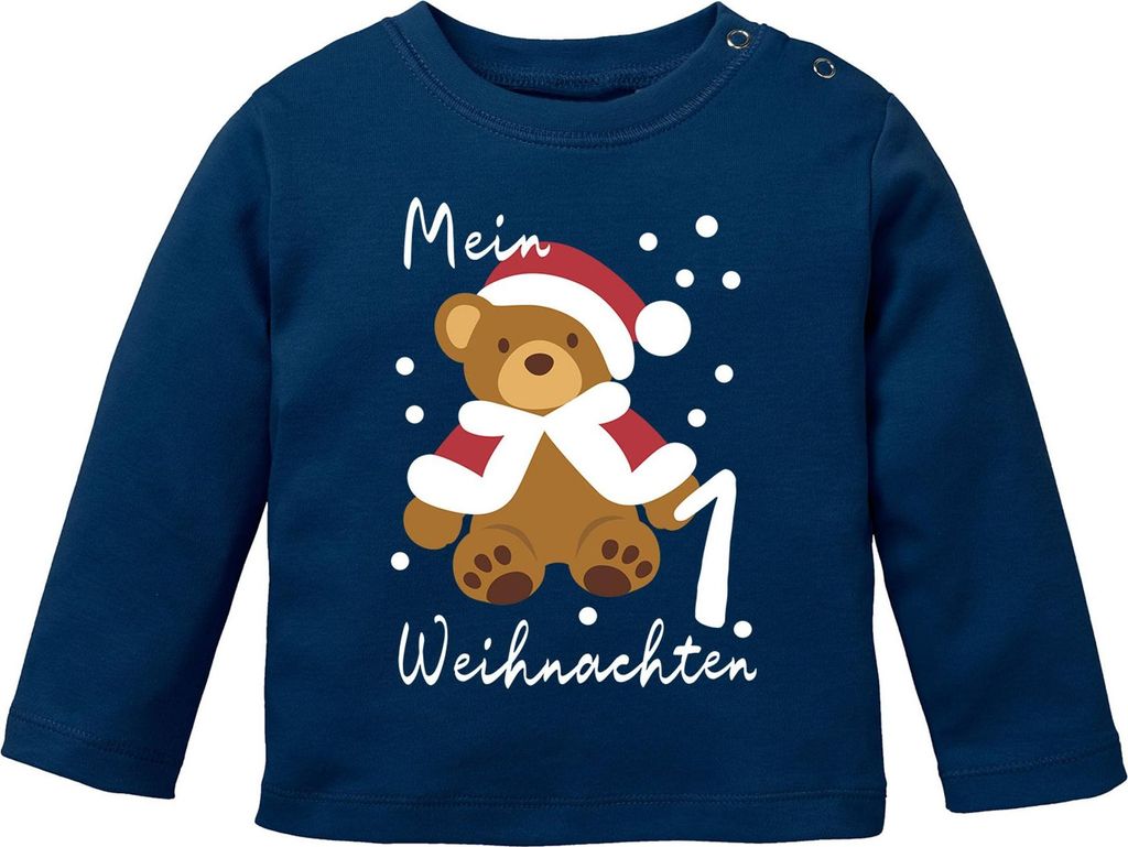 Baby Langarmshirt Mein erstes Weihnachten {styleVariationName} Aufdruck XMAS Outfit Babyshirt Jungen Mädchen MoonWorks