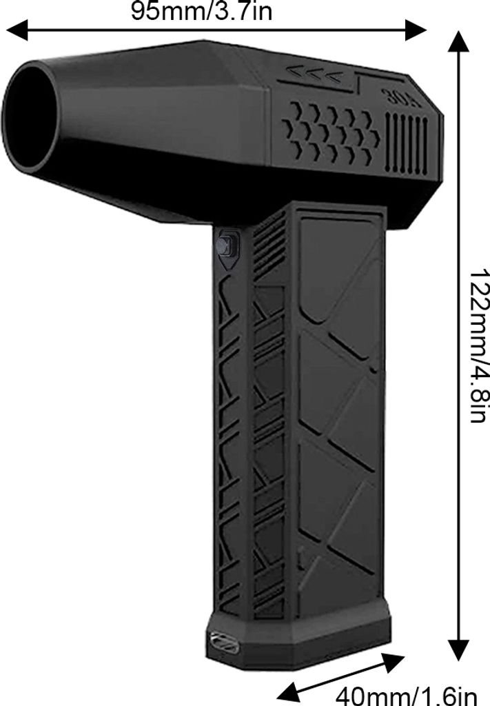 Elektrischer Luftstaubsauger, 130.000 U/min, Druckluft-Staubwedel, Geschwindigkeit einstellbar, Turbo-Ventilator, eingebauter 2 x 1300 mAh wiederau...
