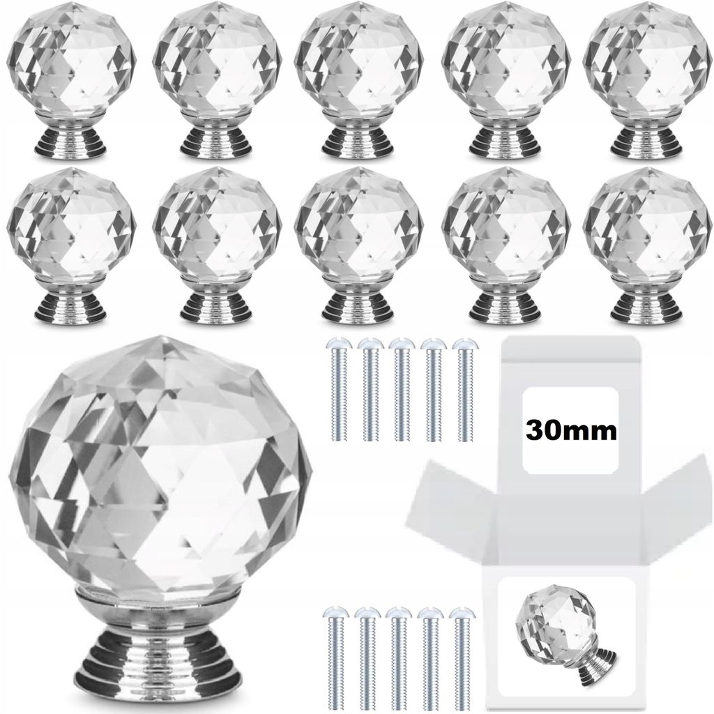 iLogic Möbelknopf Kristall Ø 30 mm - 10 Stück - Produktbild 