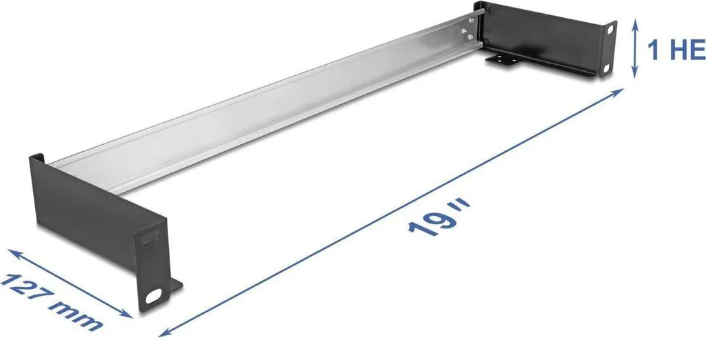 Support rail DIN 19 pouces pour armoire réseau avec montage flexible