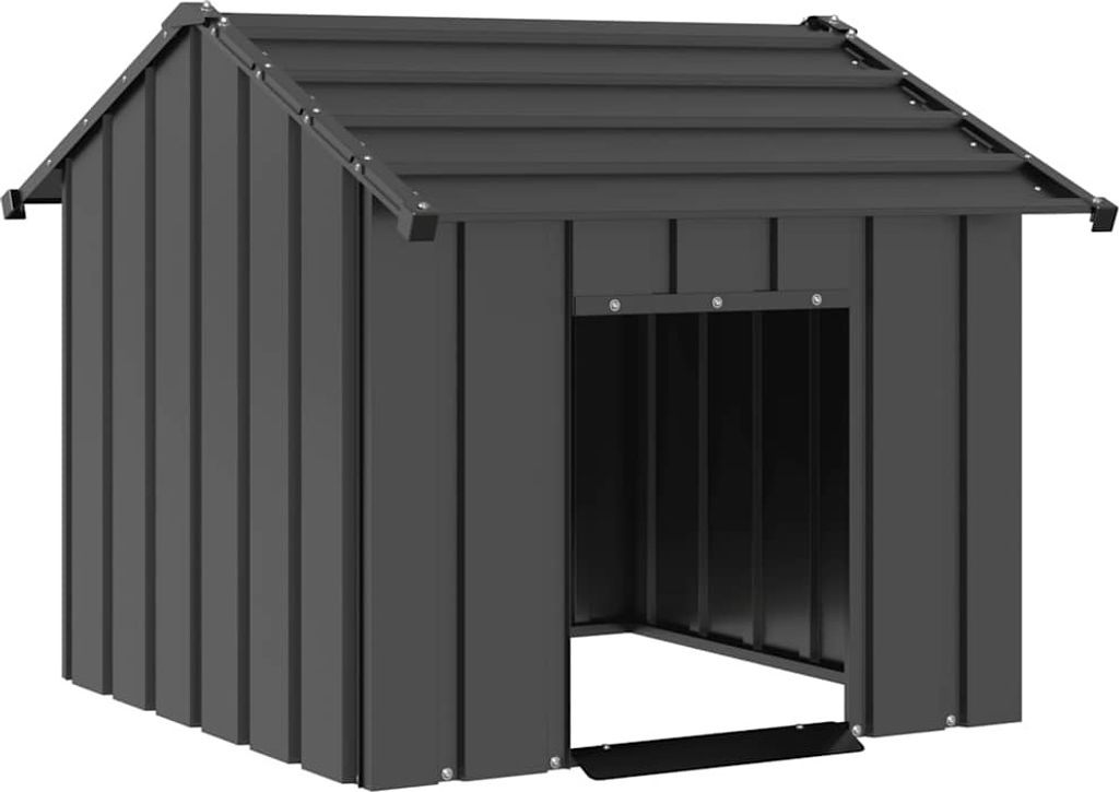 Möbel Hundehütte mit Dach 85x107x81 cm Verzinkter Stahl - Hunde-Transportboxen 4100913