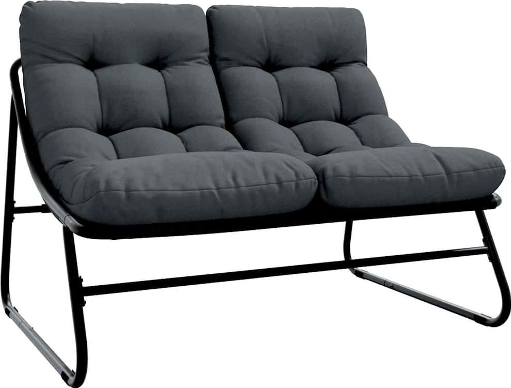 vidaXL Meble ogrodowe z poduszkami czarne 110 x 80 x 71 cm Zdjęcie produktu 