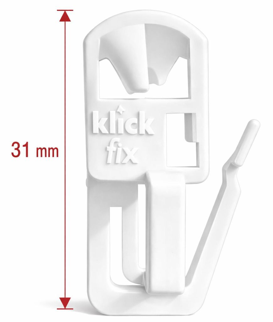 rewagi 10 Stück Klick fix - Gardinengleiter, Gardinenhaken, Gardinenzubehör ORG