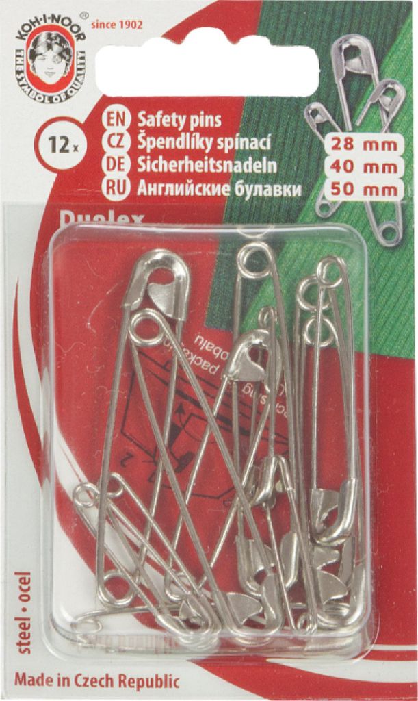 Nadel - Mix 28 mm, 40 mm, 50 mm - Silber, Gold, Schwarz