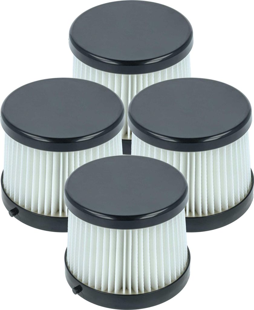 vhbw 4x Staubsaugerfilter kompatibel mit Dewalt DCV5011H, DCV501HB Staubsauger - HEPA-Filter Schwarz Weiß