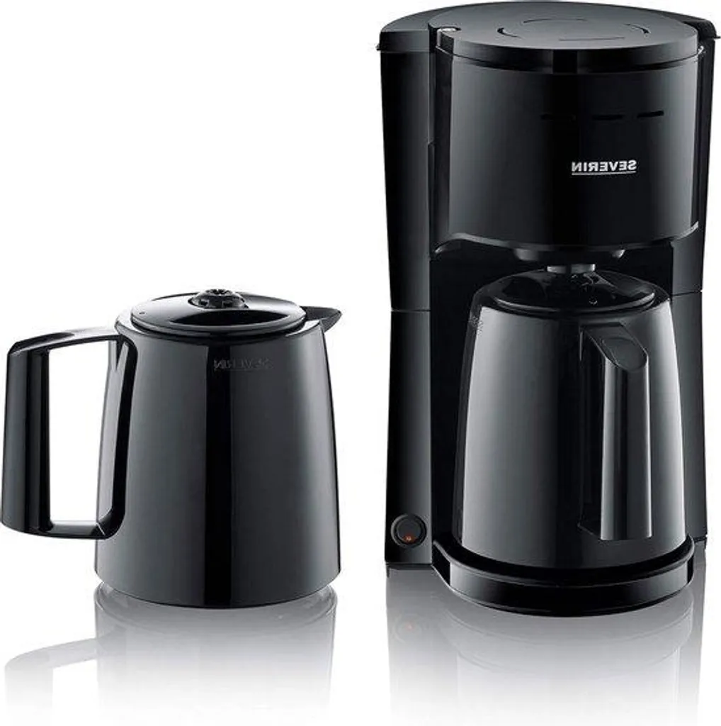 Cafetière à filtre avec 2 pichets isothermes en métal Inox - 1,2L