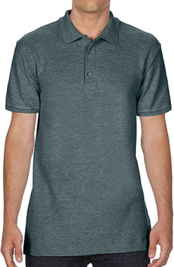 Gildan 64800 | Herren Gildan Softstyle Double Piqué Polo - Farbe: Charcoal (Solid) - Größe: 4XL