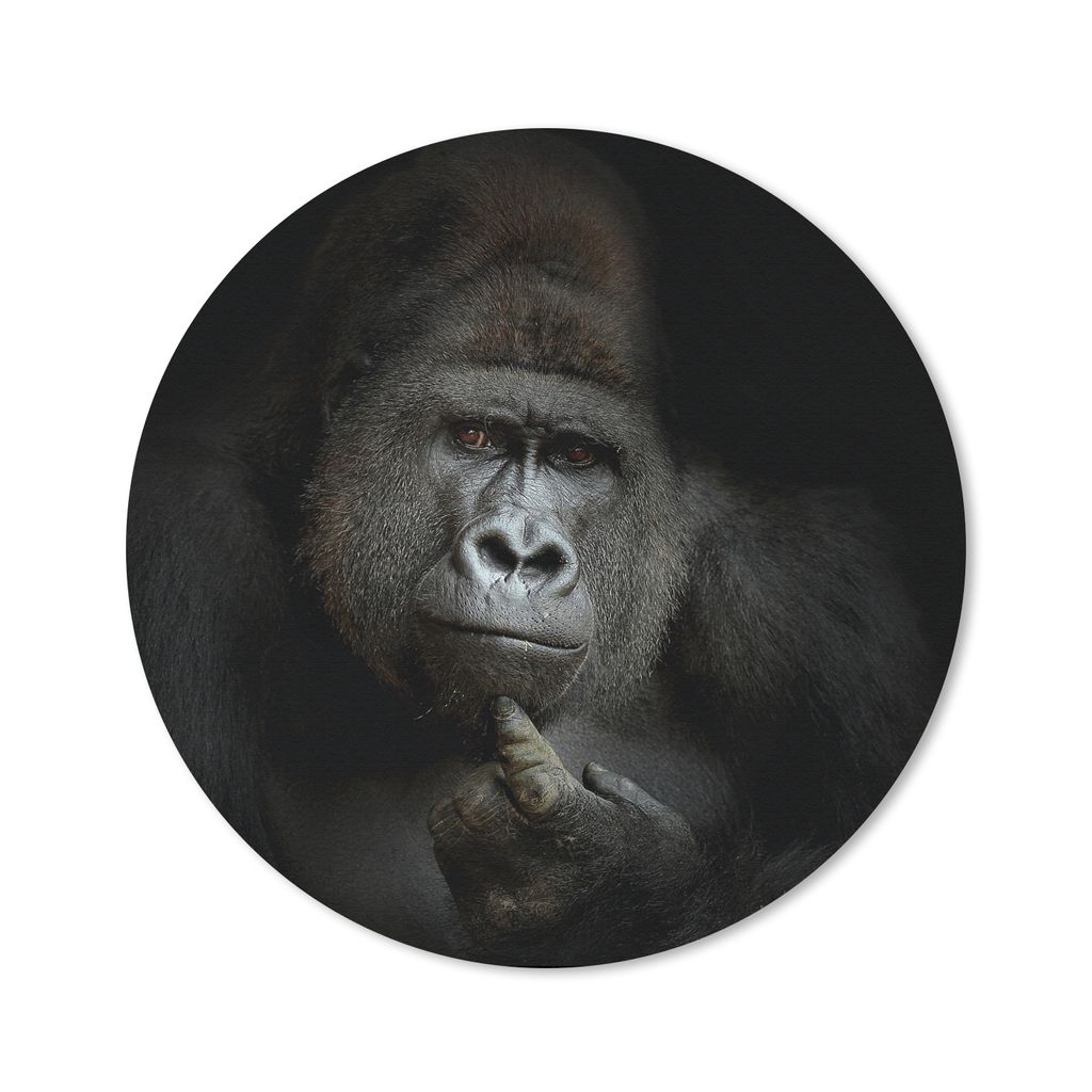 MuchoWow® Mauspad Mousepad Gorilla - Affe - Tiere - Schwarz Produktbild 