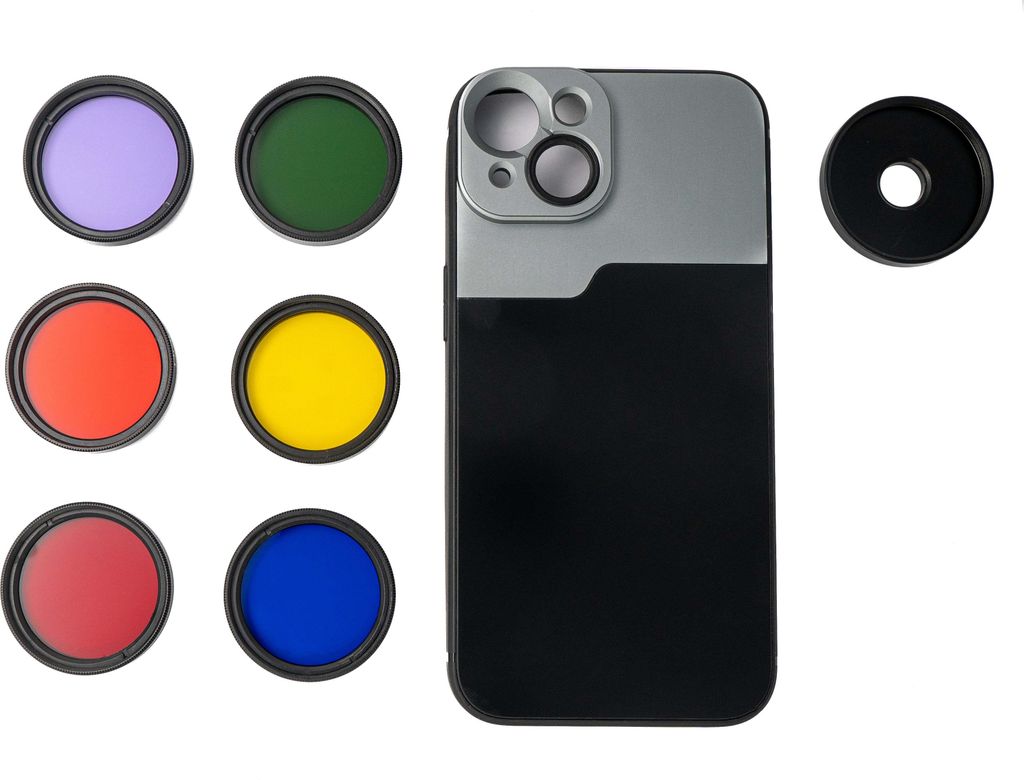 SYSTEM-S Farbfilter Set 37 mm 6 Stück Farbe Filter für Fotografie für iPhone 13