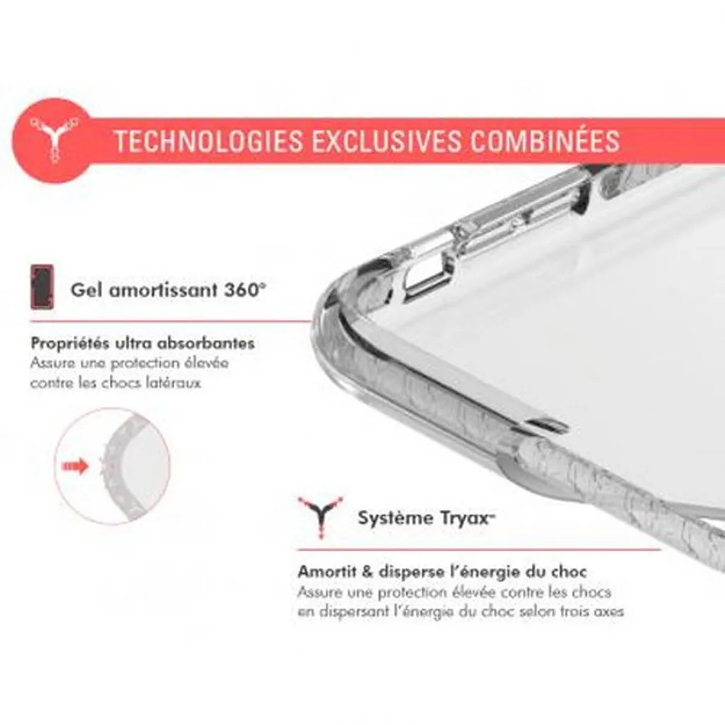 Coque de Protection iPhone X/XS Argent Force Case Life Renforcée