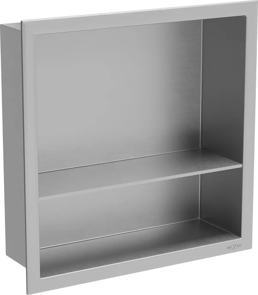 Mexen X-Wall-R Étagère Encastrable 30x30 cm Inox brossé - 1910303010S