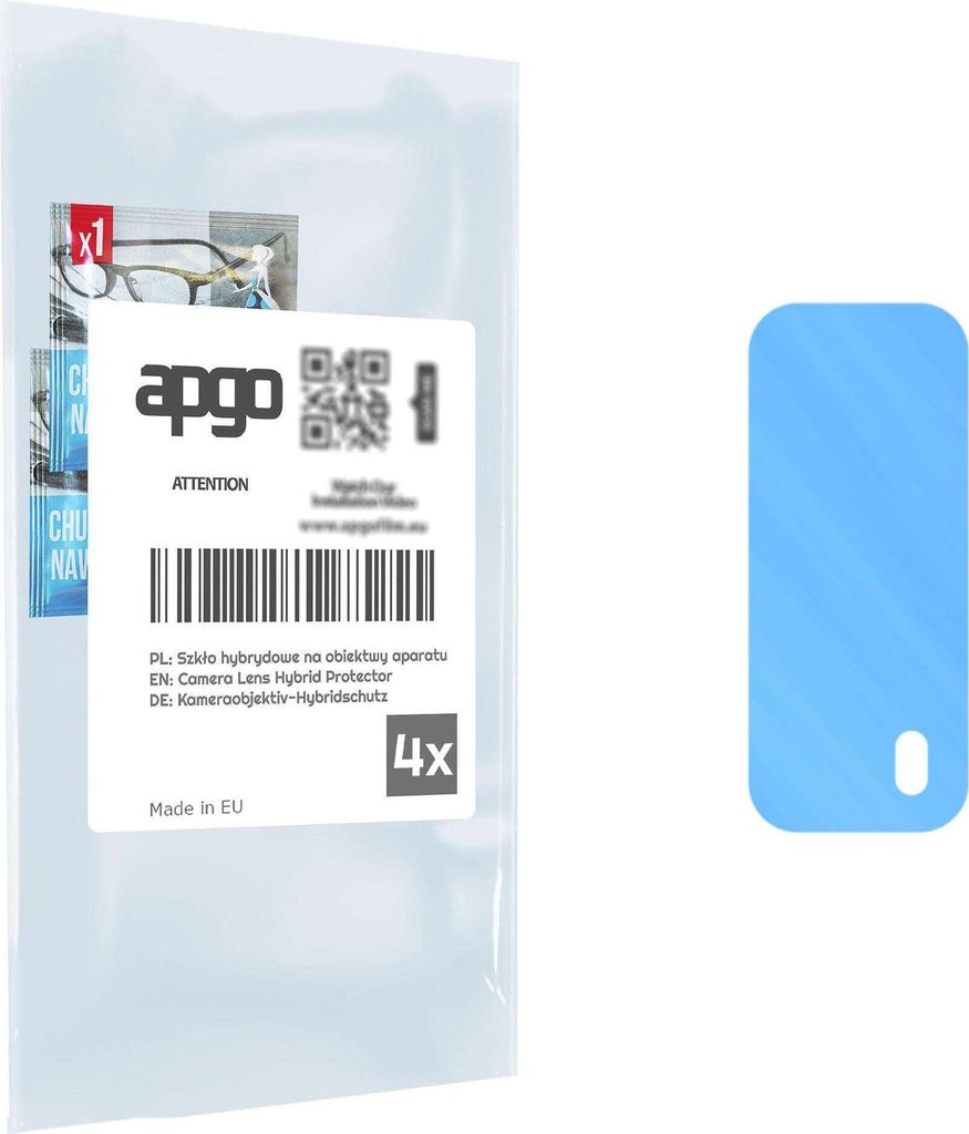 apgo 4 Stück Hybrid Kameraschutz, Kamera-Schutzglas kompatibel mit Vivo iQOOO Z5x, Linsenschutz, 9H Härte, Schutz für Kameraobjektiv, Anti-Kratz...