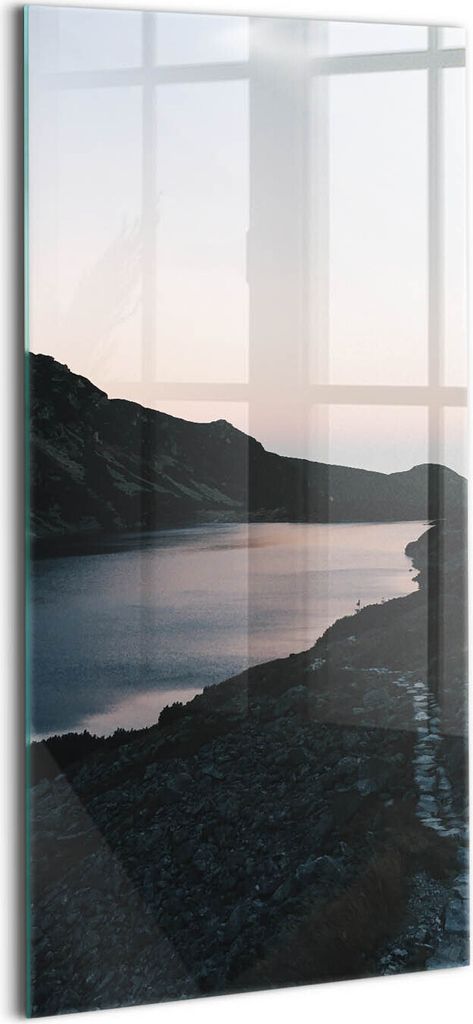 Designer Glasbild - Wandbild - Glas Bild - 60x120 cm - See Und Berge Der Tatra