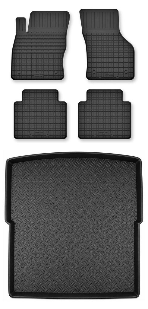 Rubberen automatten + kofferbakmat voor Skoda Superb III iV Productafbeelding 