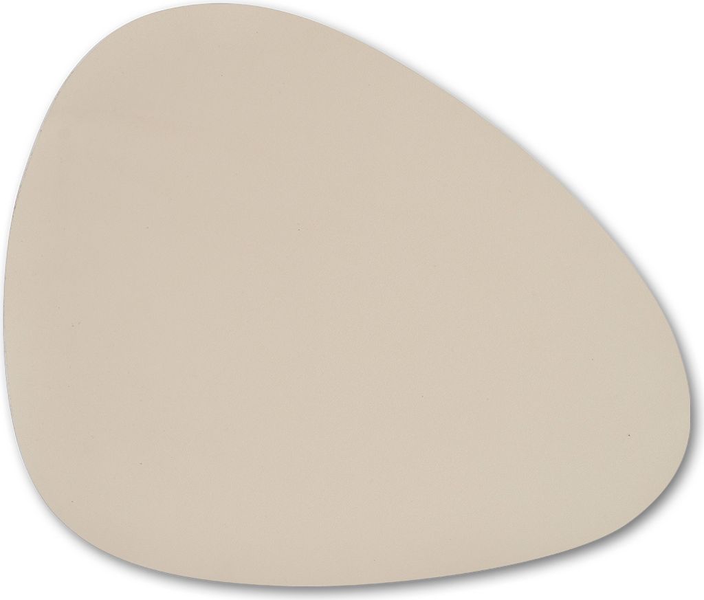 A single, oval-shaped placemat is shown against a white background.