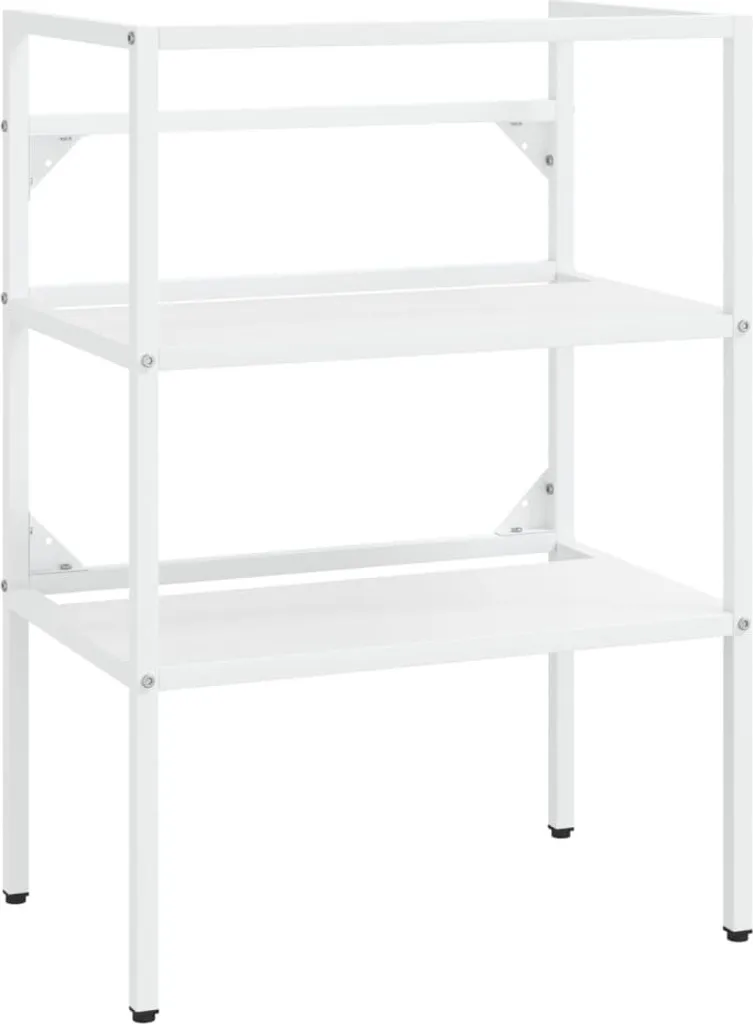vidaXL Supporto Lavabo Bianco in Ferro 59x38x83 cm | Prezzo Top