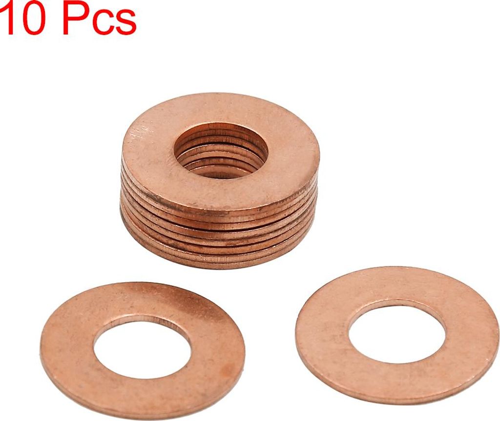Unterlegscheiben 10 Stück Kupfer Scheiben Flache Dichtungsringe Ringe 10 mm