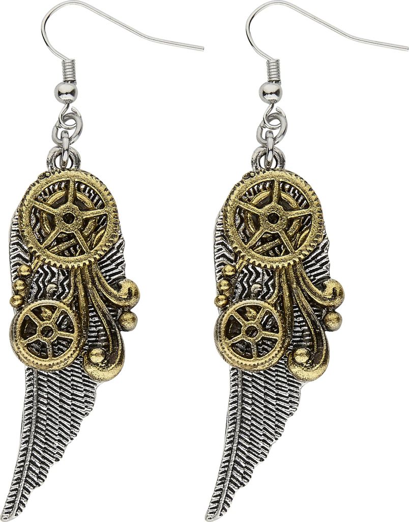 Gothic Ohrschmuck mit Flügeln Viktorianischer Retro Modeschmuck