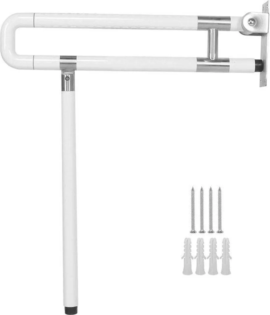 Barre d'appui de toilette en U sécurité PMR et senior en acier inox