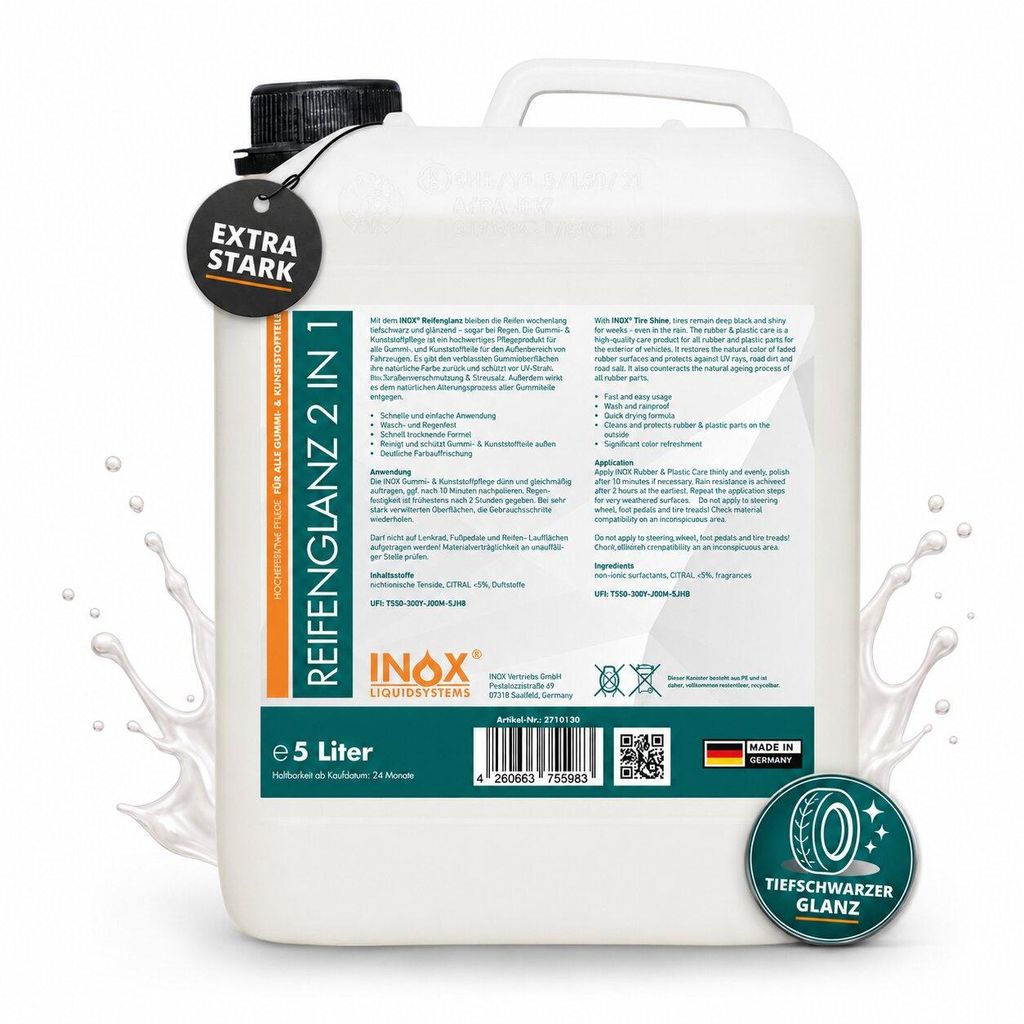 INOX® 5L Reifenglanz 2:1 Kunststoffpflege & Gummipflege Produktbild 