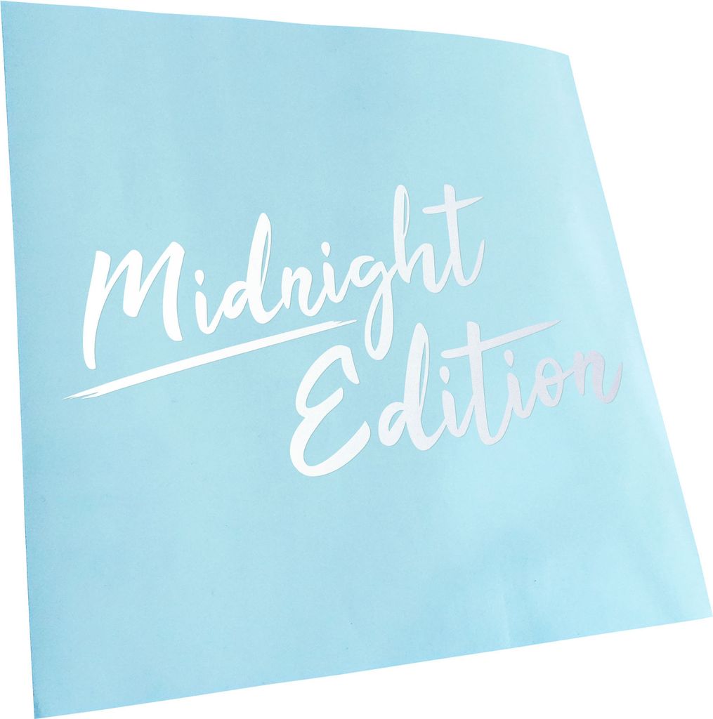 Kiwistar - Autoaufkleber - Midnight Edition - Mattweiss - 24x12cm - Aufkleber für Auto, Laptop, Fahrrad, LKW, Motorrad mehrfarbig JDM Decal Racing