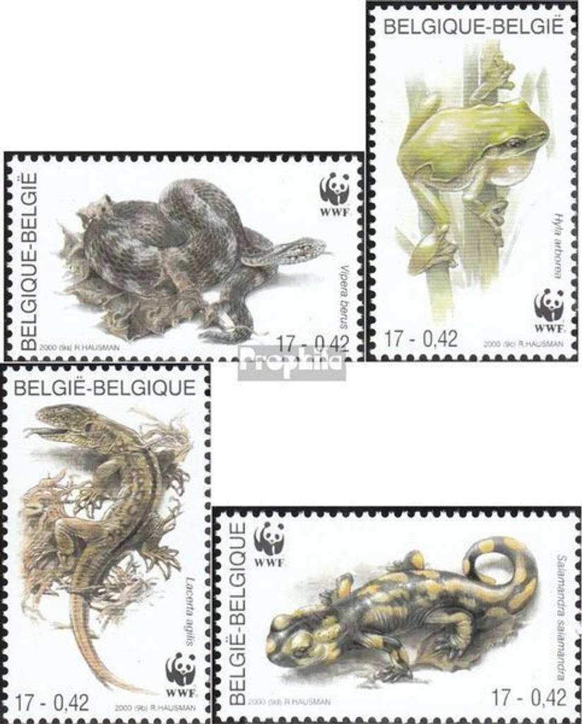 Briefmarken Belgien 2000 Mi 2947-2950 (kompl.Ausg.) gestempelt Naturschutz