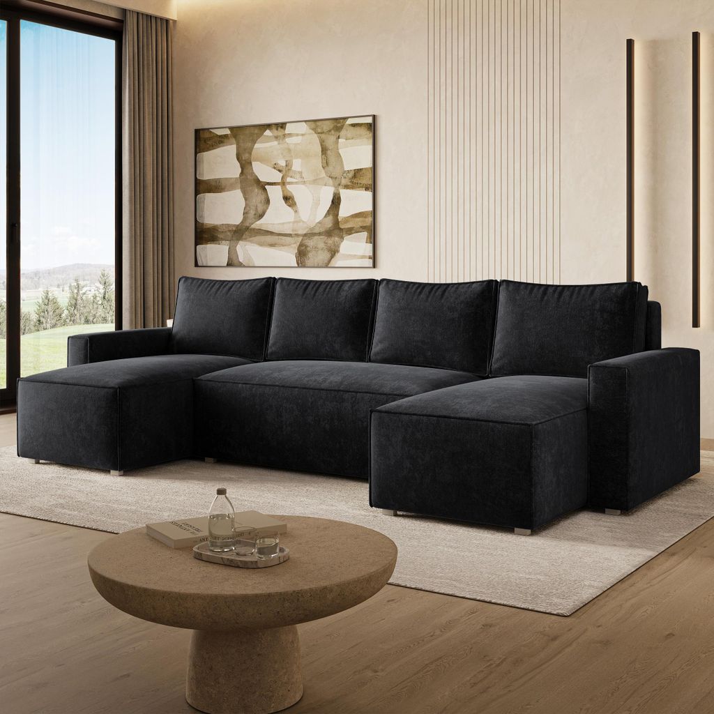 Masseno Ecksofa ASPRA LM mit Schlaffunktion U-Form, Sofa Produktbild 