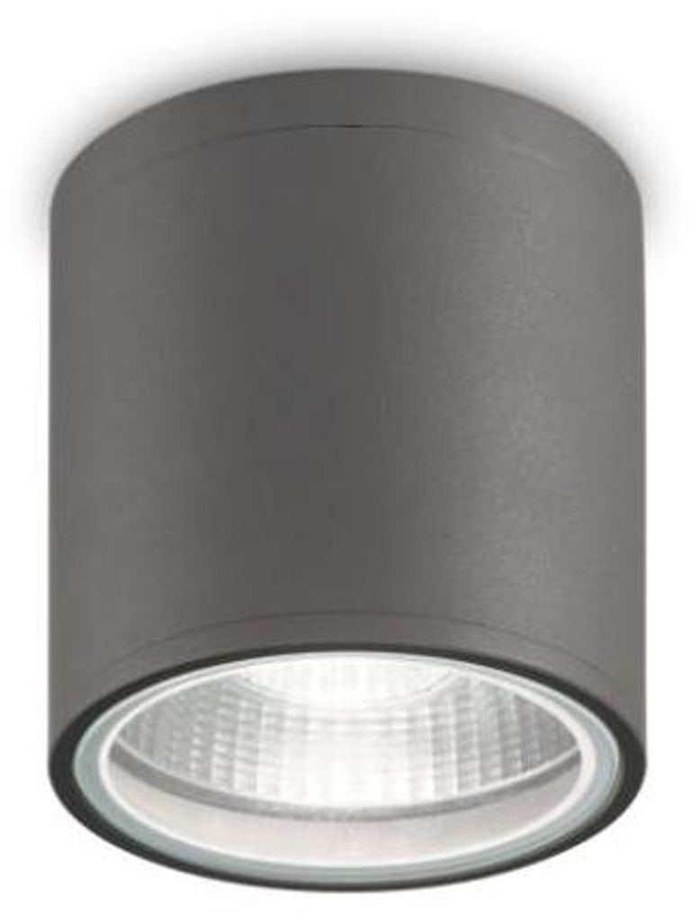 Plafonnier moderne Gun Aluminium Anthracite 1 Lumière Gu10 Image du produit 