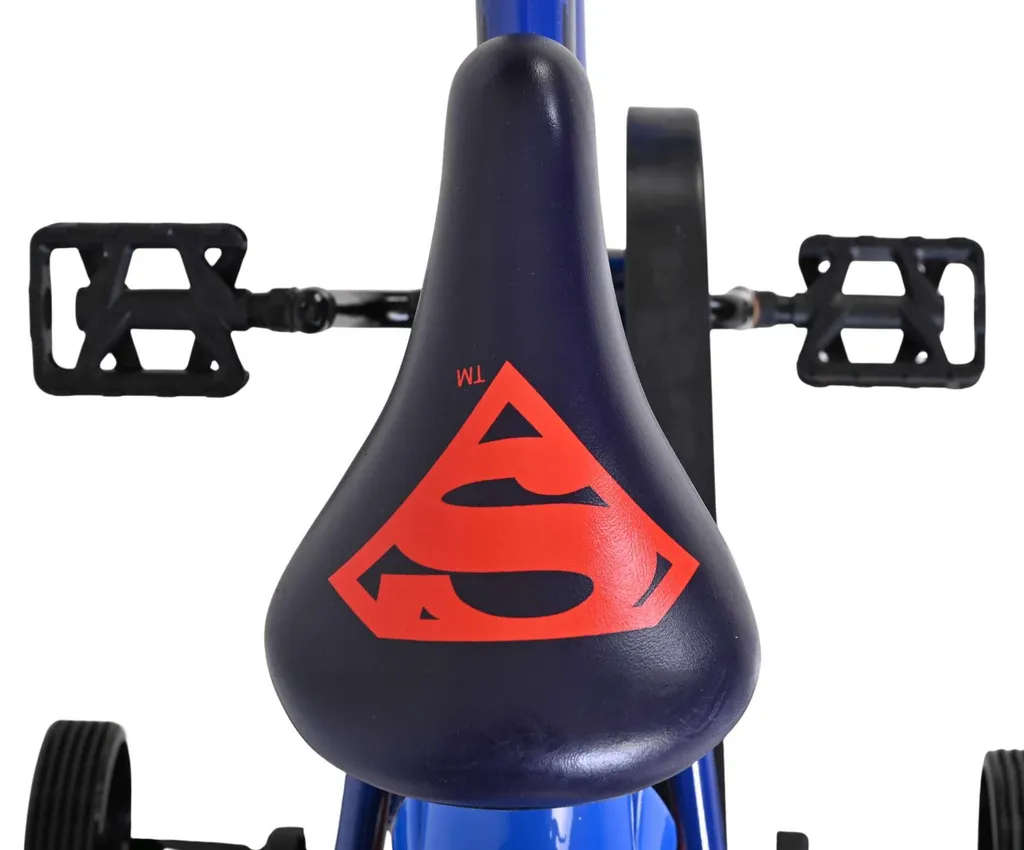 Vélo 12 pouces Superman bleu robuste avec roues stabilisatrices - 4