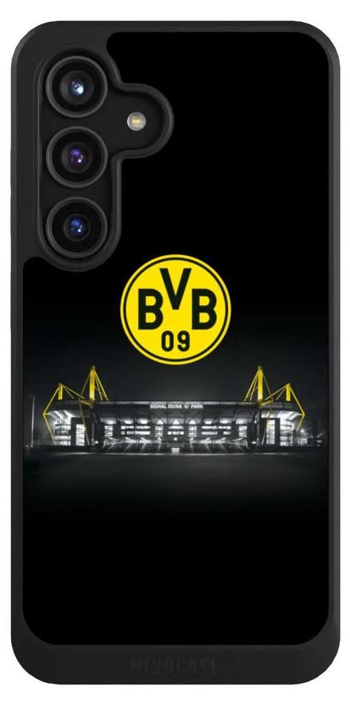 NIVOCASE Hülle für Samsung Galaxy S24 Handyhülle NIVOcore Case Schwarz BVB Borussia Dortmund Stadion