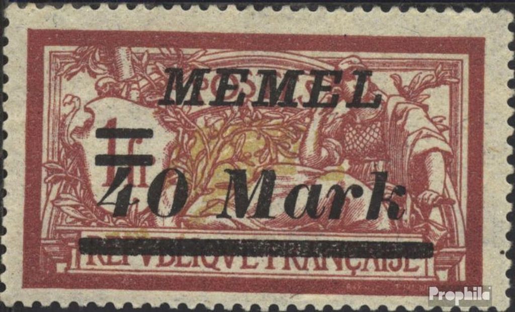 Briefmarken Memelgebiet 1922 Mi 116 mit Falz Freimarken
