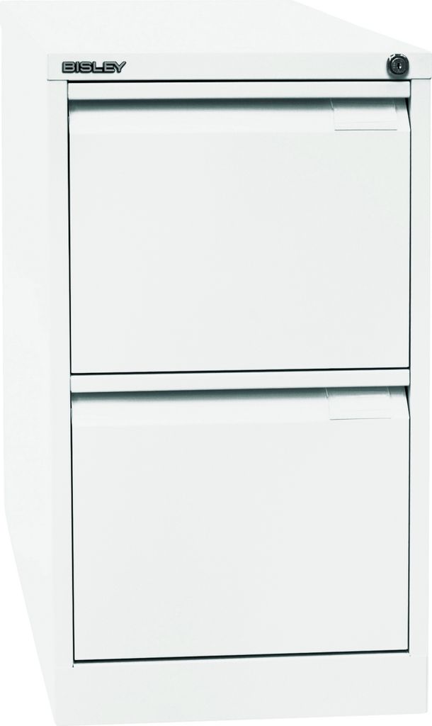 Bisley Hängeregistratur Schrank - 2 Schübe - Farbe: Verkehrsweiß