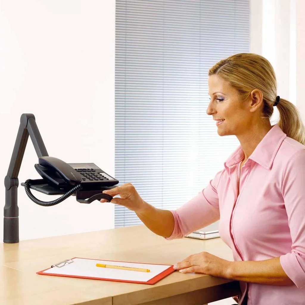 Support de téléphone pivotant pour bureau Novus TalkMaster anthracite - 11