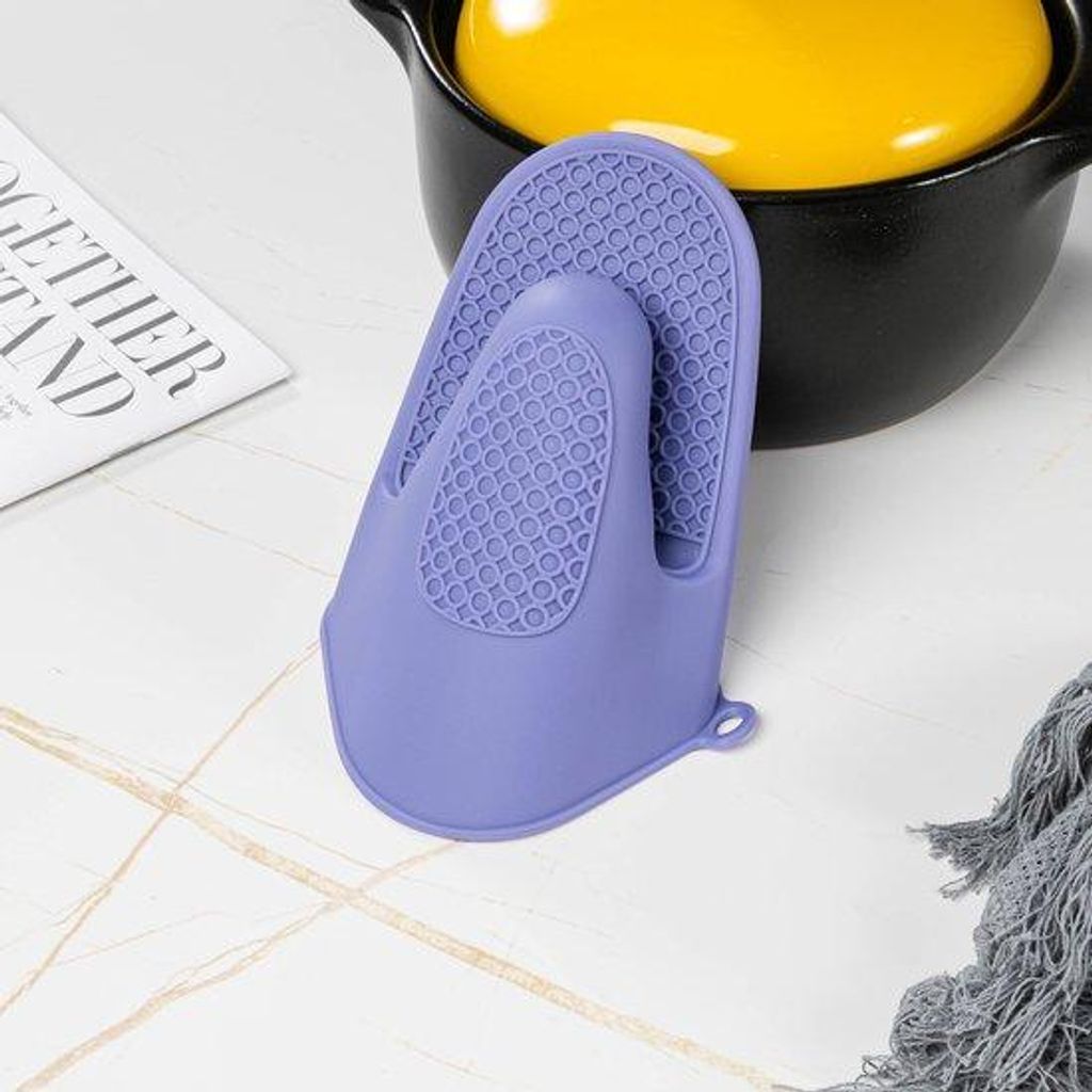 Silikonkeulenhandschuhe mit Hitzebeständigkeit, Antislip-Design für Kochen, Braten und Grillen im Mikrowellenofen (grau)
