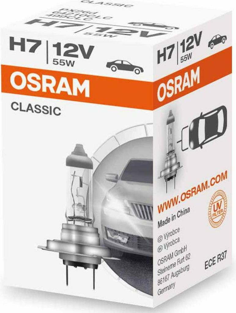 OSRAM CLASSIC H7 PX26d 12 V 55 W (1er Faltschachtel) Produktbild 