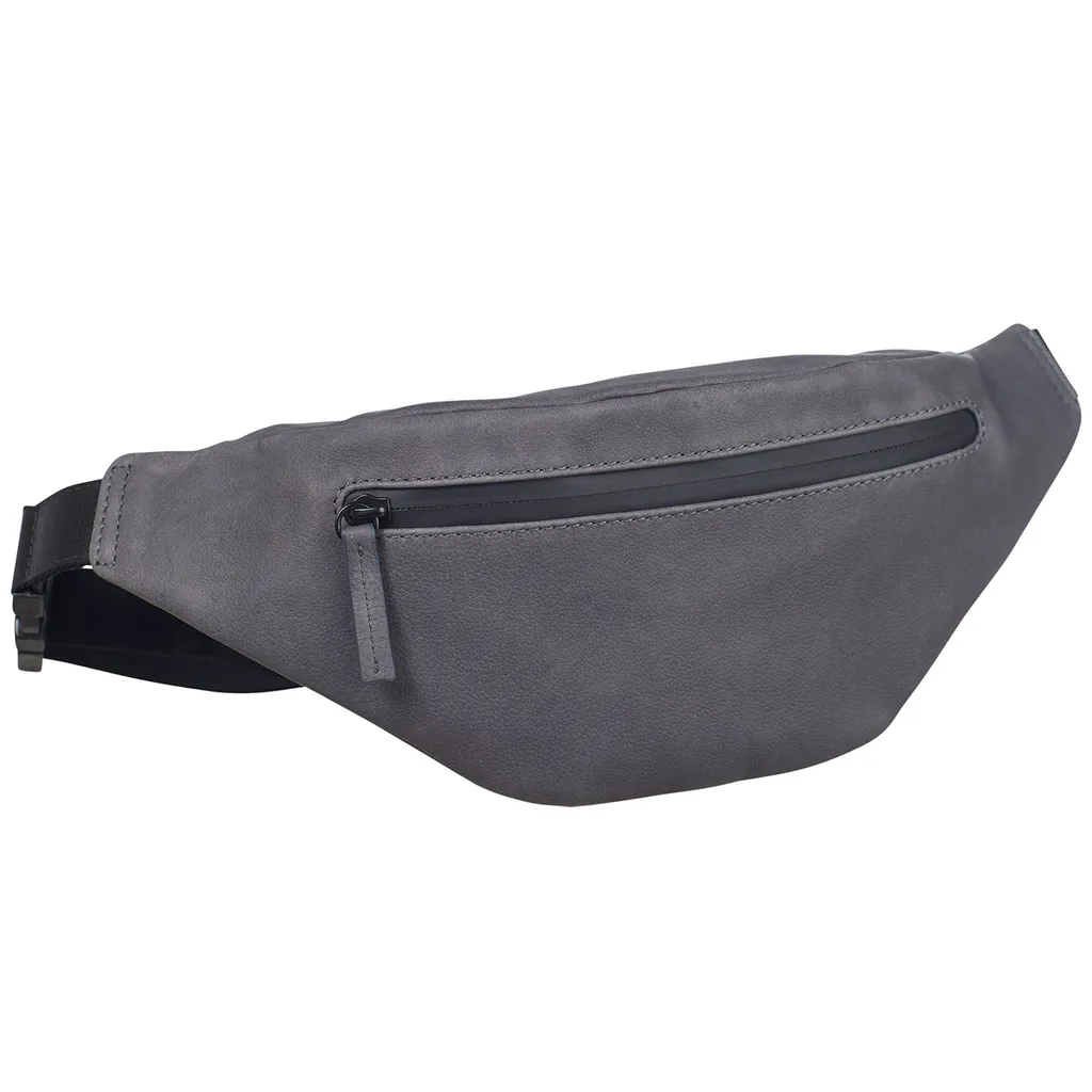 Leonhard Heyden Den Haag Sac Banane en Cuir Gris Foncé Hip Bag Design