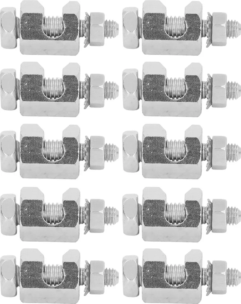 10PCS Bride de Mise à la Terre en Cuivre Hexagonal pour Modules PV Solaire