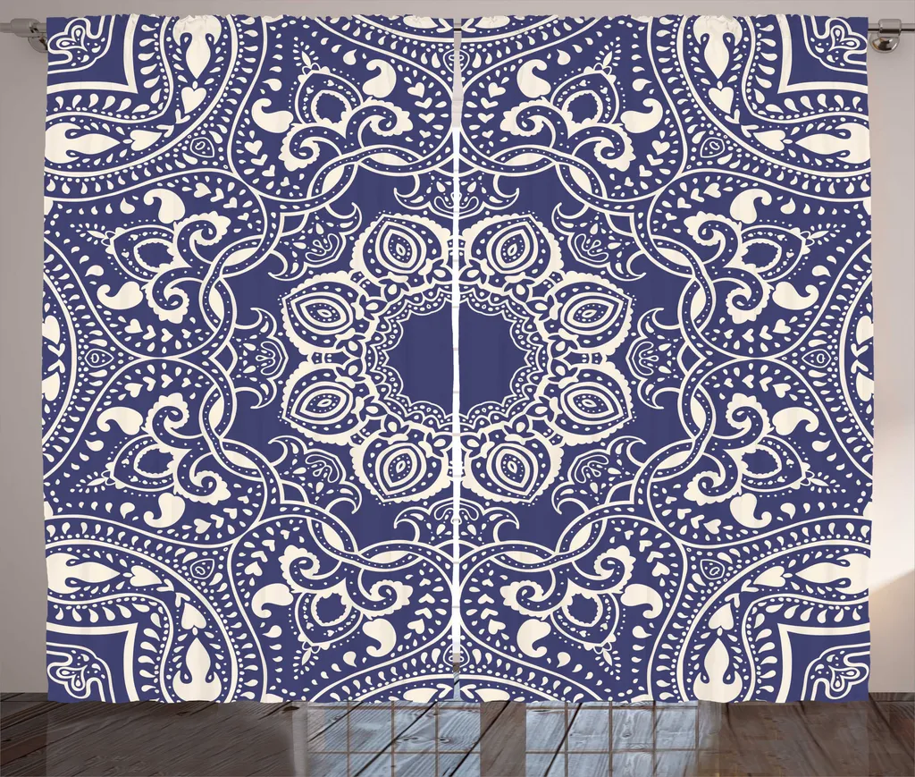 Rideau de Décoration Orientale pour Grand Salon et Chambre 280 x 225 cm
