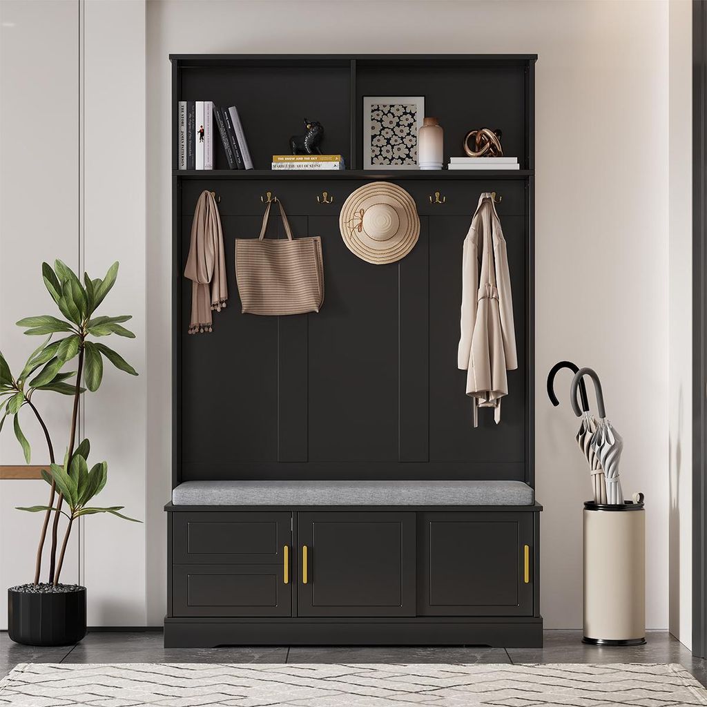 Garderobenset mit Schuhbank Flurgarderobe Flurmöbel Produktbild 