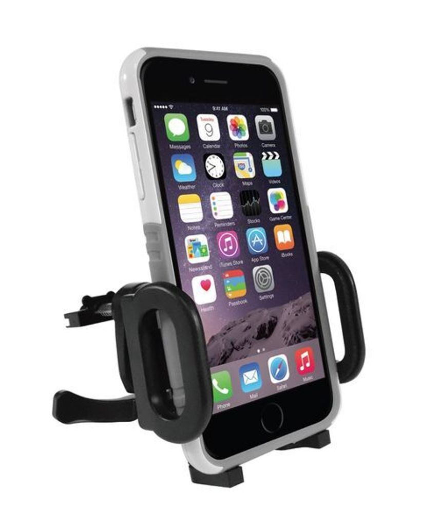 Macally MCARVENT Autohalterung fr iPhone 6, 6 Plus, Samsung und sogar Sony Z Ultra Smartphones, schwarz