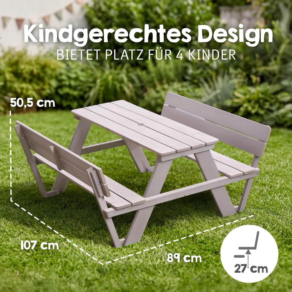 Mobilier jardin enfant stable et durable pour solution extérieure roba