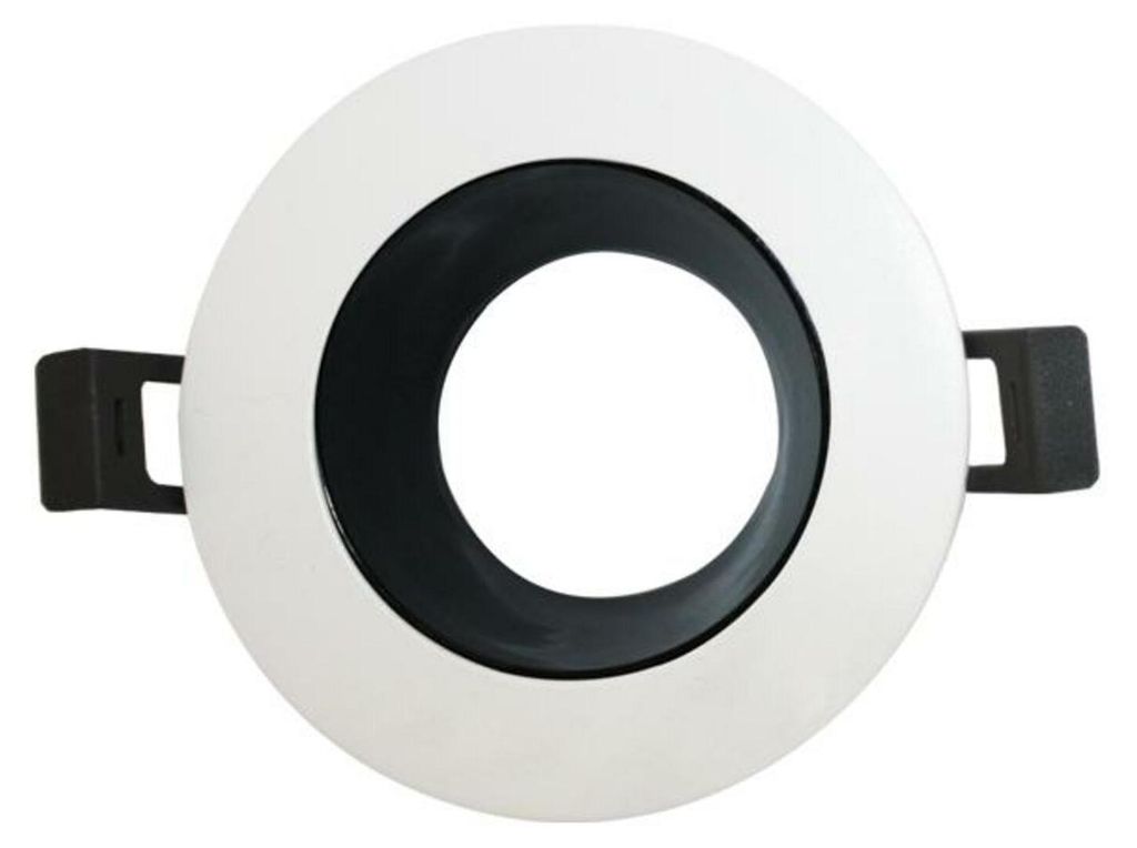 ACA Einbauleuchte GU10 weiß + schwarz Aluminium GLGU1WB