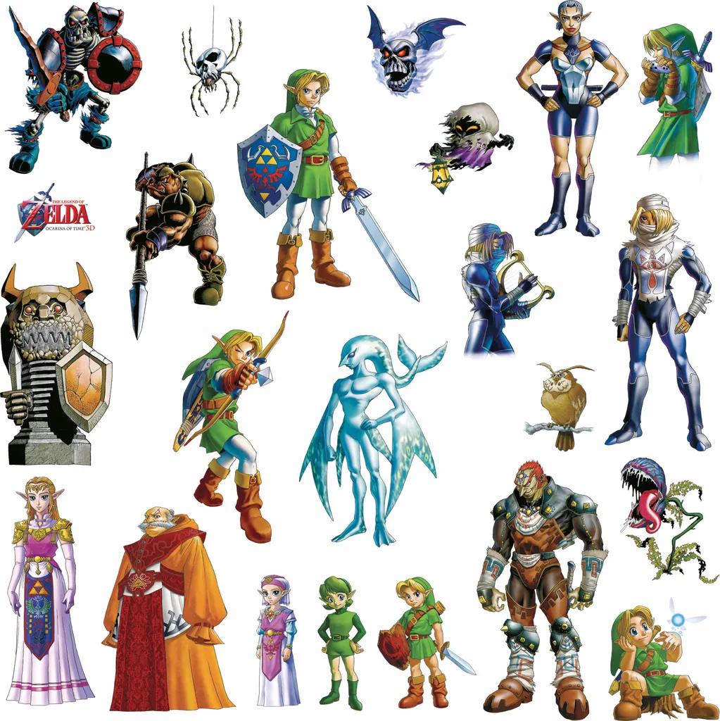 Décoration murale Zelda stickers en vinyle repositionnables 23 unités