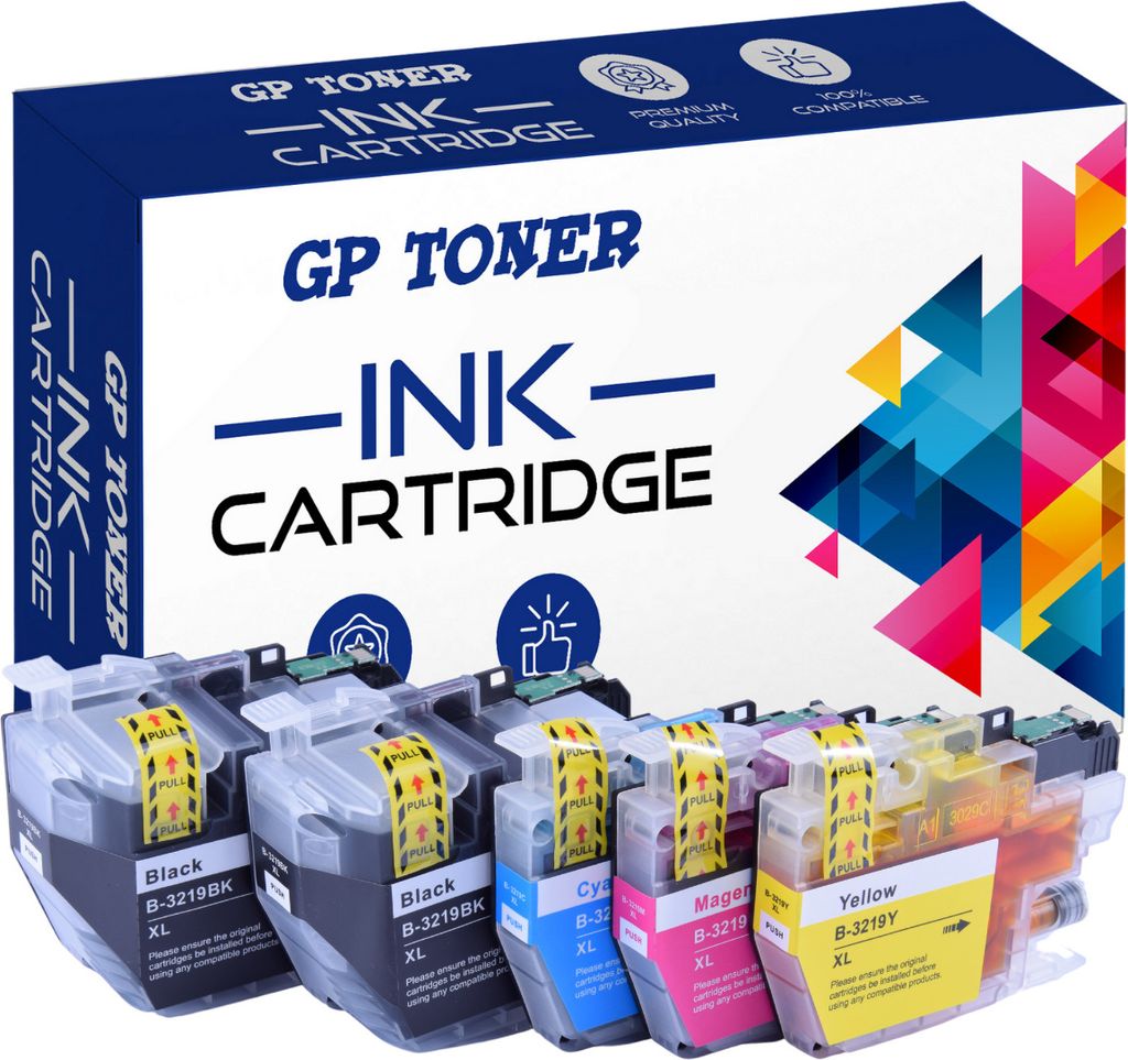 GP TONER Druckerpatronen kompatibel für BROTHER MFC J5330DW J5335DW J5730DW J5930DW LC-3219, Menge:1 Set = (5 Drukerpatronen)