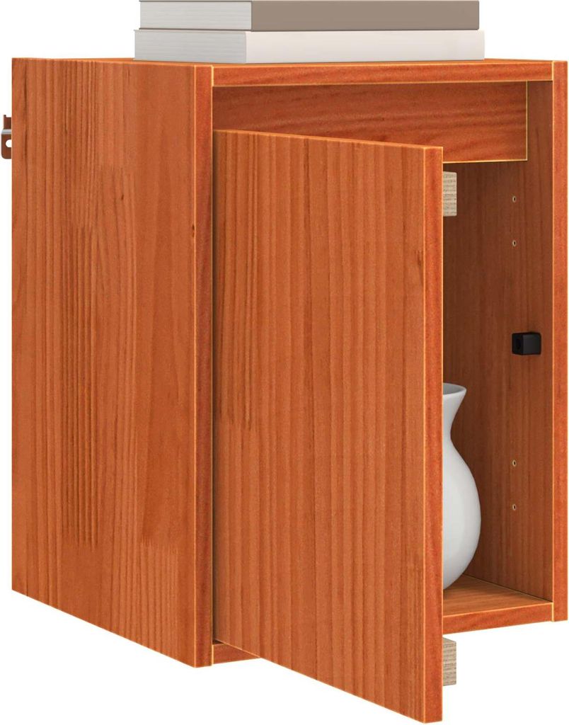 Wandschrank Wachsbraun 30 x 30 x 40 cm Massives Kiefernholz