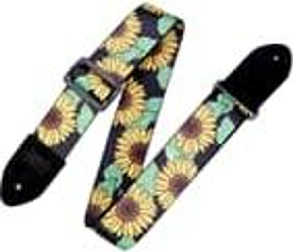 MP2-009 2" Harmony Print Guitar Strap Sunflower