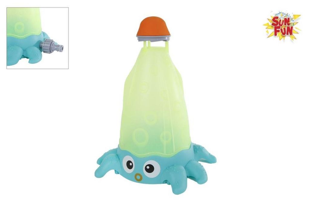 Sun Fun Oktopus Wassersprühgerät 27,5 cm, Sprühhöhe 1,5 m, Gartenschlauchanschluss